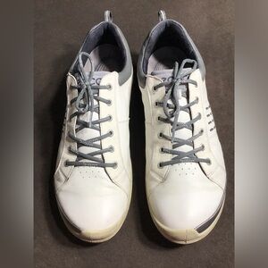 ECCO BIOM HYBRID WHITE YAK LEATHER HYDROMAX SPIKELESS GOLF SHOES MENS Sz 48 US14
